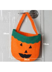 Halloween Pumpkin Design Orange Open Candy Bag