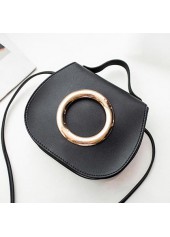 Magnetic PU Design Black Shoulder Bag