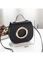 Magnetic PU Design Black Shoulder Bag