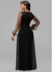 Polka Dot Hot Stamping Black Ankle Length Jumpsuit