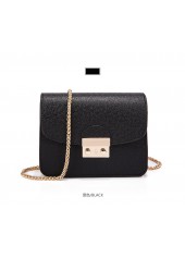 Buckle Black Gold Chain Shoulder Bag