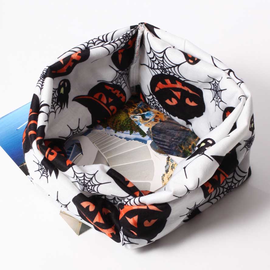 Halloween Pumpkin Print White Polyester Hair accessory