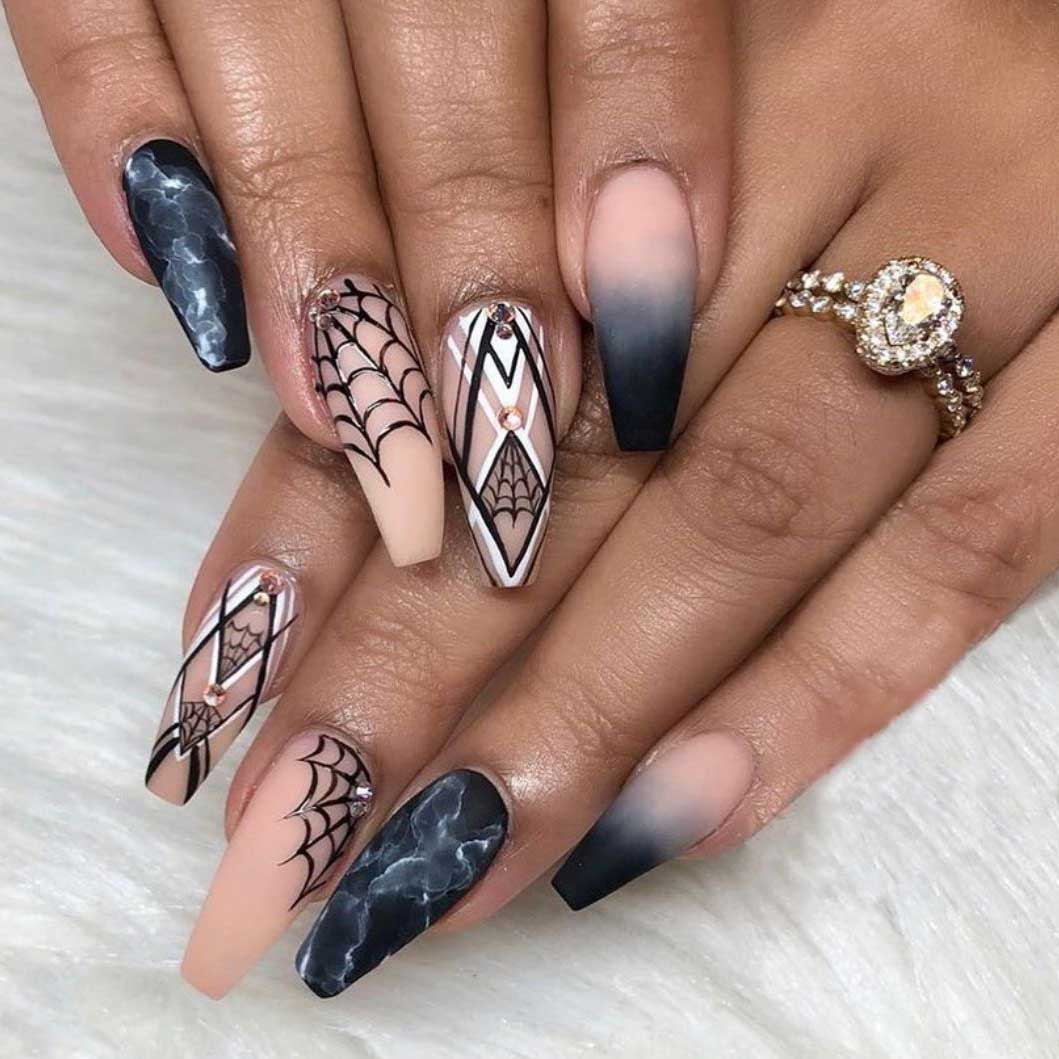 Halloween Print Pink PVC Nail Wraps