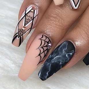 Halloween Print Pink PVC Nail Wraps