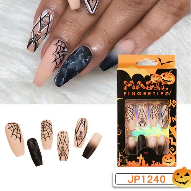 Halloween Print Pink PVC Nail Wraps