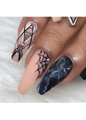 Halloween Print Pink PVC Nail Wraps