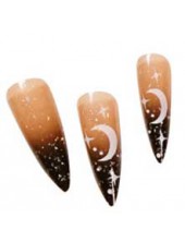 PVC Galaxy Print Multi Color Nail Wraps