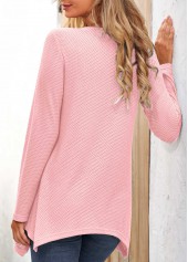 Pink Plus Size Ombre Regular Sleeve Sweatshirt