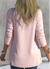 Light Pink Plus Size Paisley Print Sweatshirt