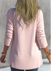 Light Pink Plus Size Paisley Print Sweatshirt