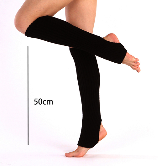 Acrylic Knee High Black Socks for Women