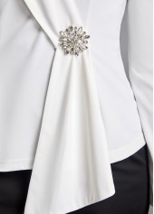 Black Asymmetrical Neck Long Sleeve Bodycon Dress