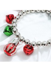 Red Round Contrast Bells Design Necklace