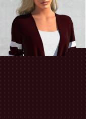 Plus Size Faux Two Piece Tie Side Deep Red T Shirt