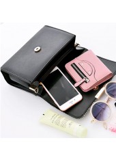 Houndstooth Print Magnetic Black Shoulder Bag