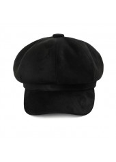 Black Cotton Short Eaves Baseball Cap
