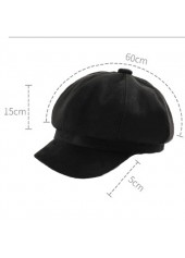 Black Cotton Short Eaves Baseball Cap