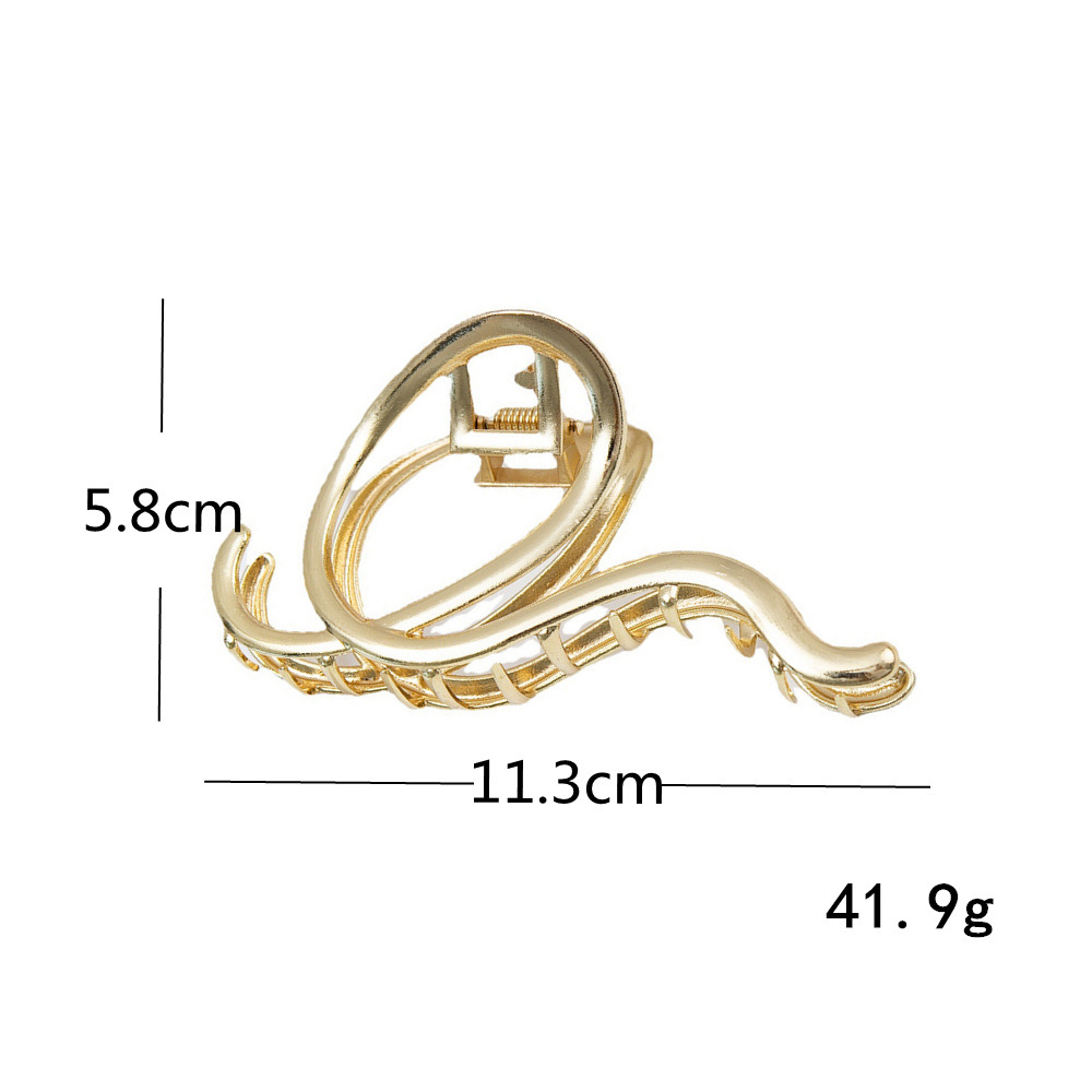 Gold Design Metal Detail Asymmetry Barrette