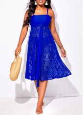 Spaghetti Strap Lace Royal Blue Beach Dress