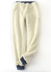 Plush Grey Jogger High Waisted Drawastring Pants