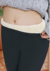 Dark Grey Elastic Waist High Waisted Leggings