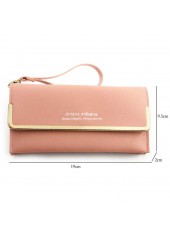 Rosewe X Klarna Magnetic Letter Print Pink Wallet