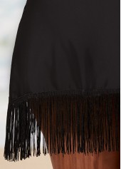 Tie Back Black Backless Bikini Set