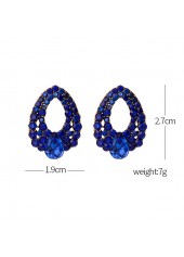 1 Pair Dark Blue Teardrop Earrings