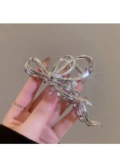 Asymmetry Design Metal Silvery White Barrette