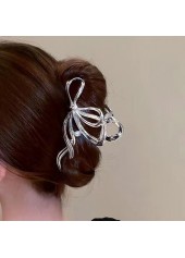 Asymmetry Design Metal Silvery White Barrette