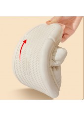 Plush White Round Toe Falt Slippers