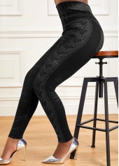High Waisted Black Ankle Length Leggings