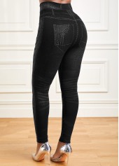 High Waisted Black Ankle Length Leggings