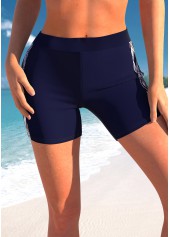 Tribal Print Criss Cross Navy Tankini Set