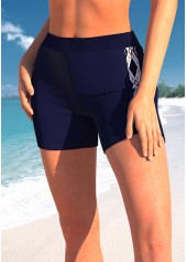 Tribal Print Criss Cross Navy Tankini Set