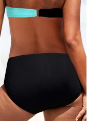 Stretch Mid Waisted Black Bikini Bottom