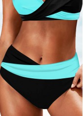 Stretch Mid Waisted Black Bikini Bottom