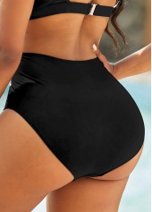 Leopard Criss Cross Black Bikini Set