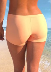 Mid Waisted Orange Plus Size Swim Shorts