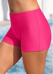 Mid Waisted Hot Pink Stretch Swim Shorts