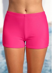 Mid Waisted Hot Pink Stretch Swim Shorts