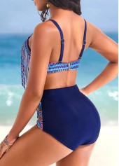 Tribal Print Tassel Navy Bikini Set