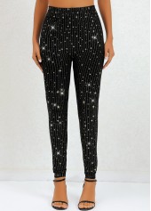 Black Galaxy High Waisted Ankle Length Leggings