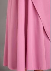 Criss Cross Layered Pink Sleeveless Dress