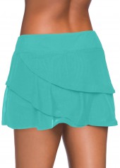 Cyan Plus Size Mid Waisted Swim Skirt