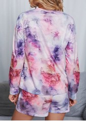 Tie Dye Print Multi Color Loungewear Set