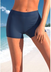 Striped Double Straps Navy Tankini Set