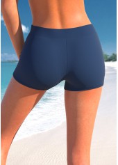 Striped Double Straps Navy Tankini Set