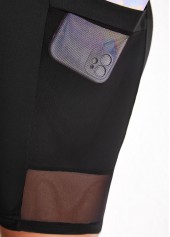 Pocket High Waisted Black Beach Shorts