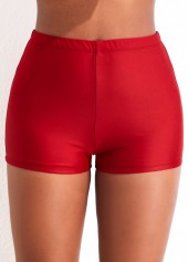 Halter Metal Ring Red Tankini Set